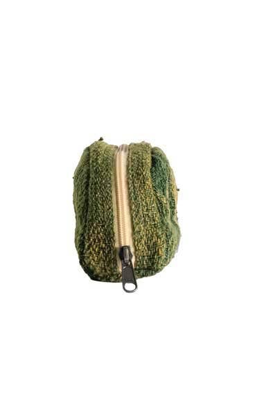 Earth Divas - Wholesale Make-up/cosmetic bag - Vege-dye Hemp Make-up Bag in Green3