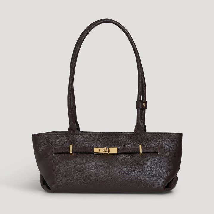 Voemièn - Wholesale Shoulder Bag - Women's - Lola Bag in Dark Brown Togo Leather0