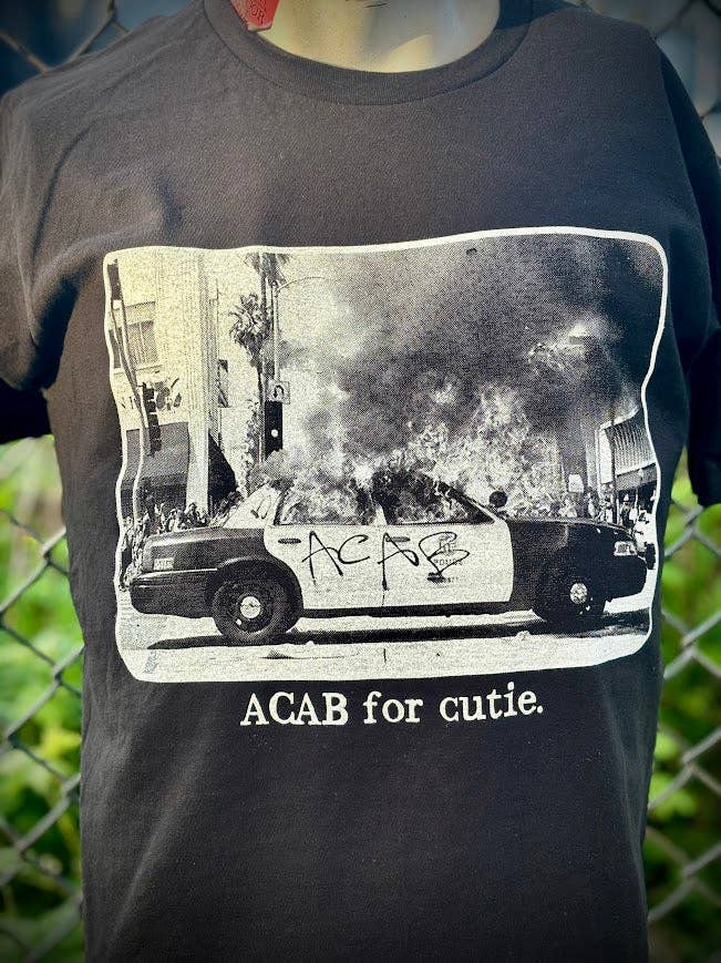 Three Raccoons - Wholesale Screen Printed T-Shirt - Unisex - ACAB for Cutie t-shirt.6