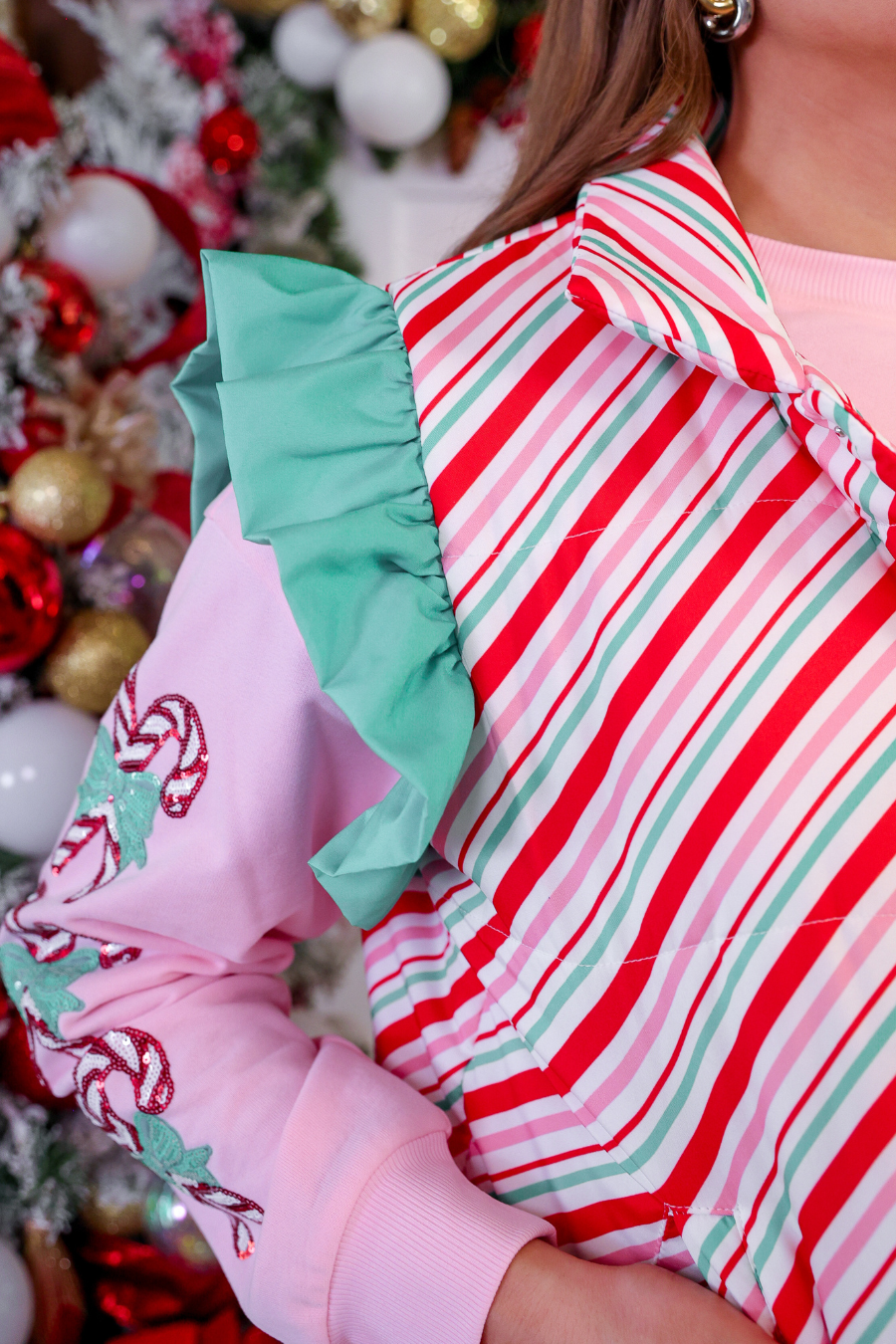 Multi Gilet imbottito a righe colorate in vendita all'ingrosso su Faire2