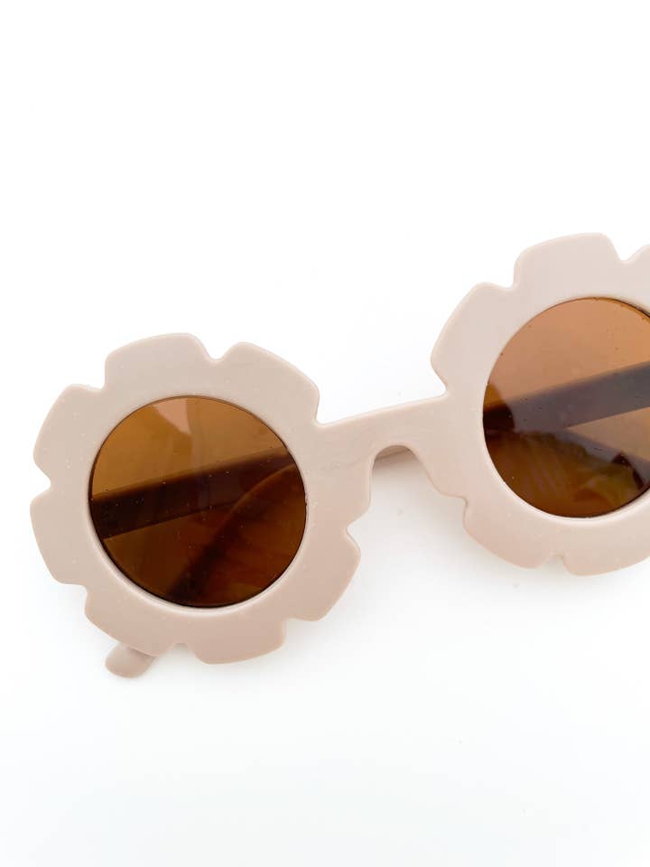 Daisy Day Flower Sunglasses in Mushroom - Kids/Toddler for wholesale by Pip & Co.