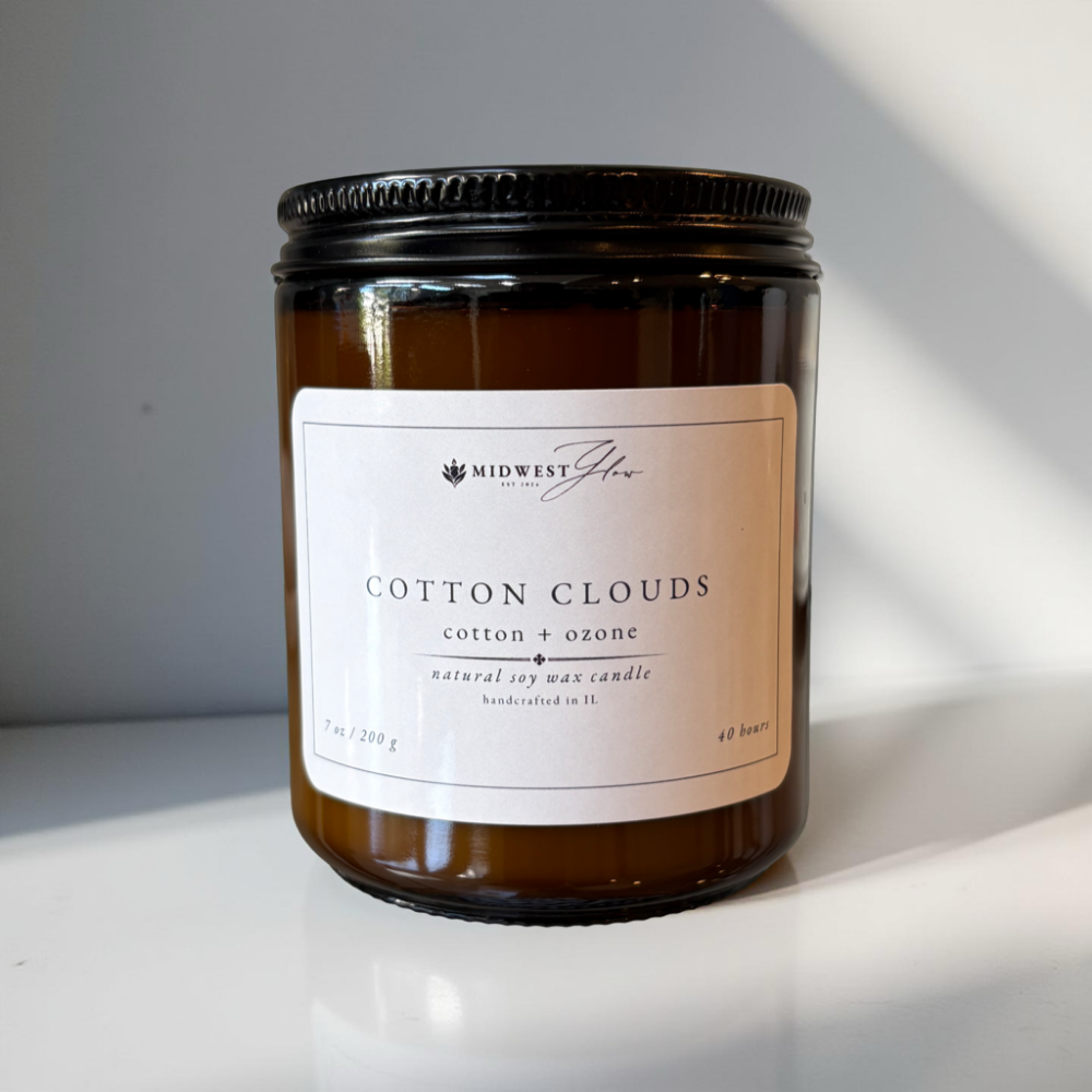 Midwest Glow - Wholesale Jar/Filled Candle - Cotton Clouds Soy Candle1