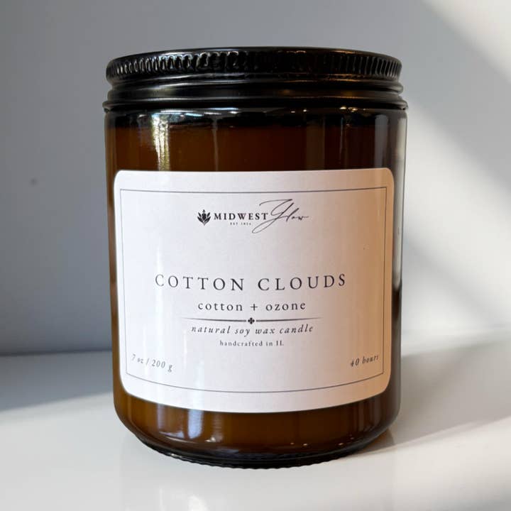 Midwest Glow - Wholesale Jar/filled candle - Cotton Clouds Soy Candle1
