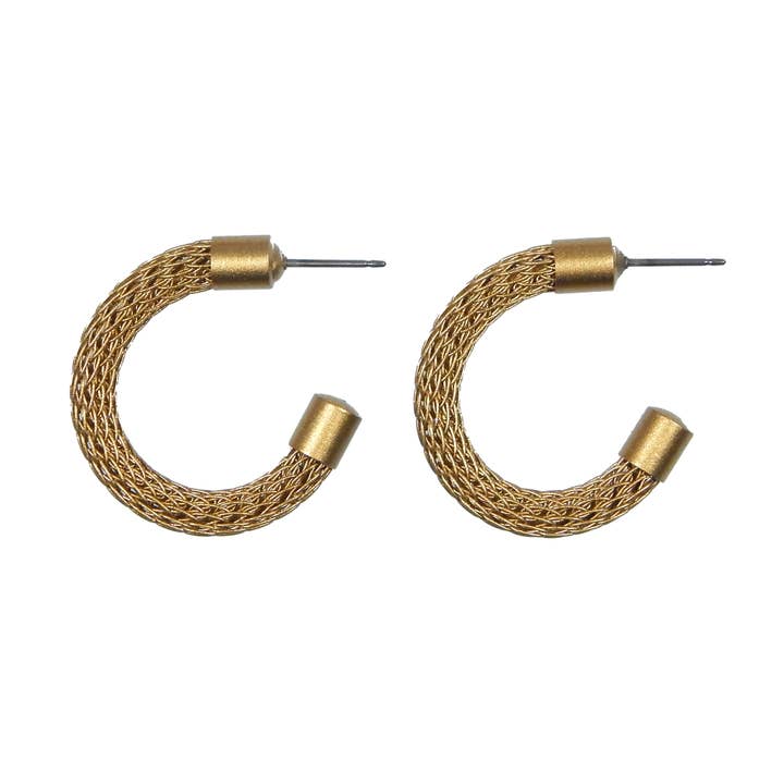 Every Day Viking Knit Hoop Earrings for wholesale by Sarah Cavender Metalworks