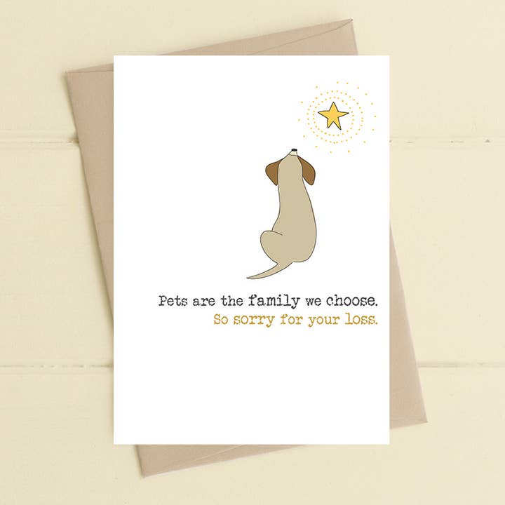 Sorry for your loss (Dog) - Greetings Card for wholesale by Dandelion Stationery