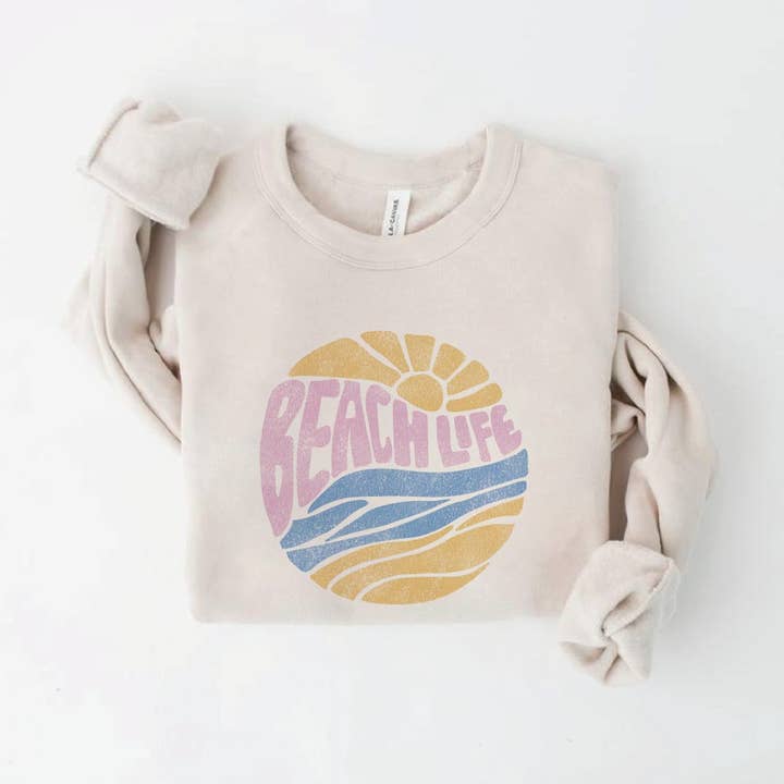 HEATHER DUST BEACH LIFEÂ Sweatshirt for wholesale on Faire0
