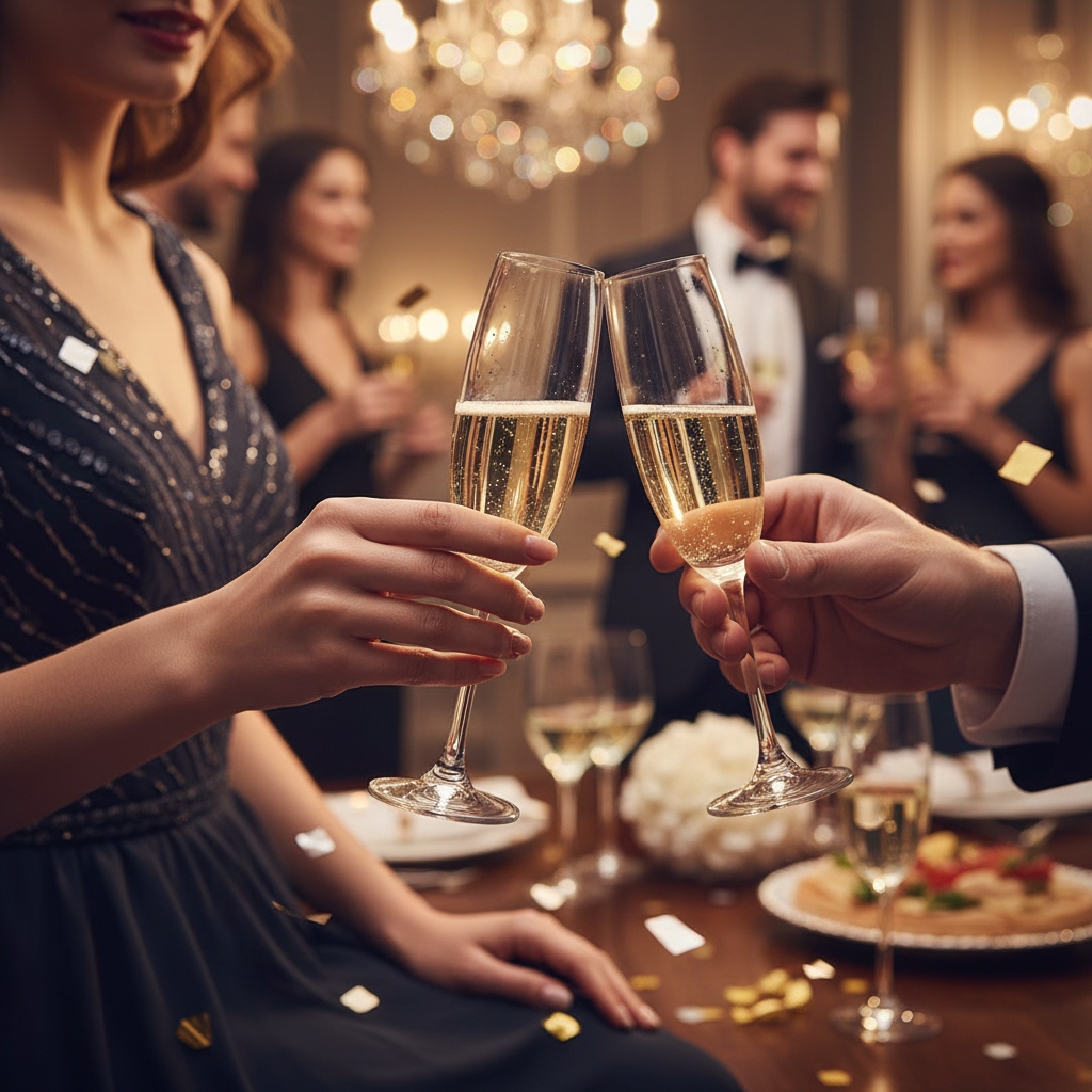 Kadra Kitchenware - Vente Flûtes de champagne - Martina - Cristallin, Verre à Champagne, 7,5 Oz, Lot de 61