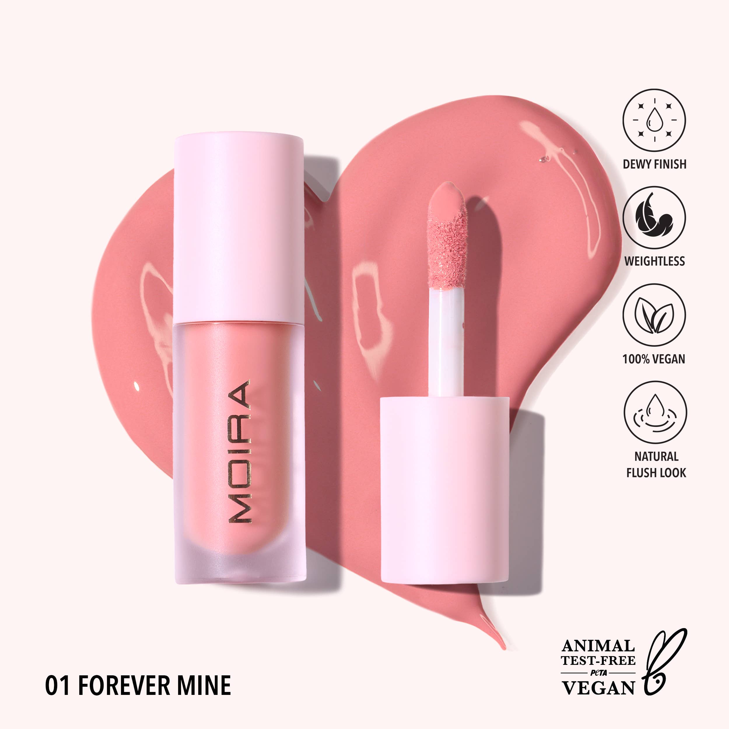 Moira Cosmetics – wholesale Blush – Love Steady Liquid Blush (001, Forever Mine)