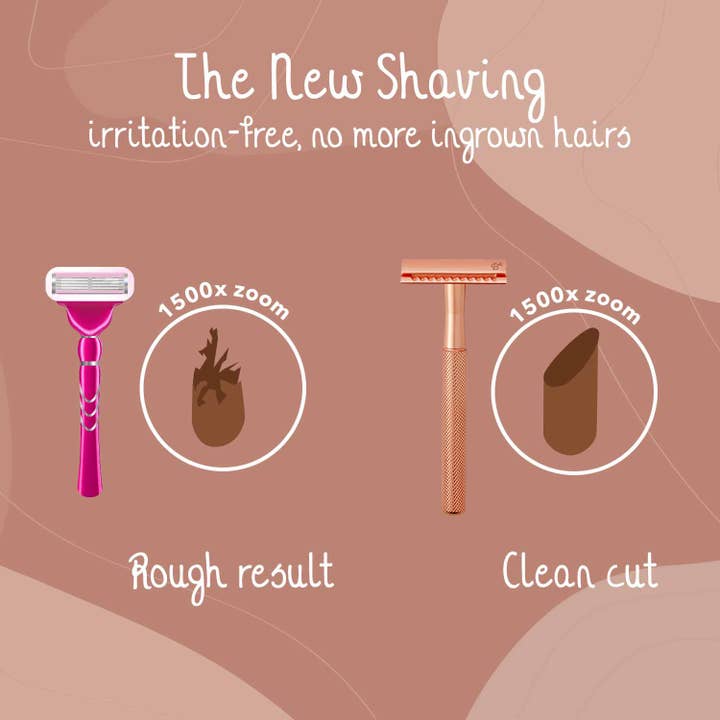 Bamboozy x Cosmeau – wholesale Razor – Safety Razor Butterfly with Stand · 20x Platinum blades3