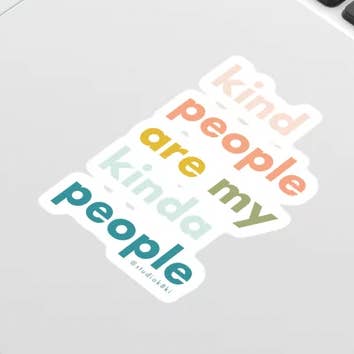 Kind People Die Cut Stickers for wholesale by Studio K8Ki
