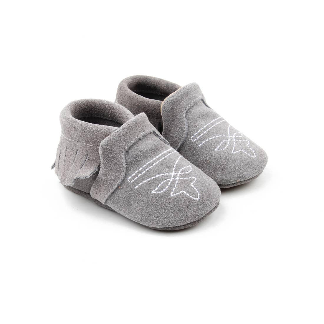Ranch Raised ® - Wholesale Booties - Baby - Moccasin - Gray Suede0
