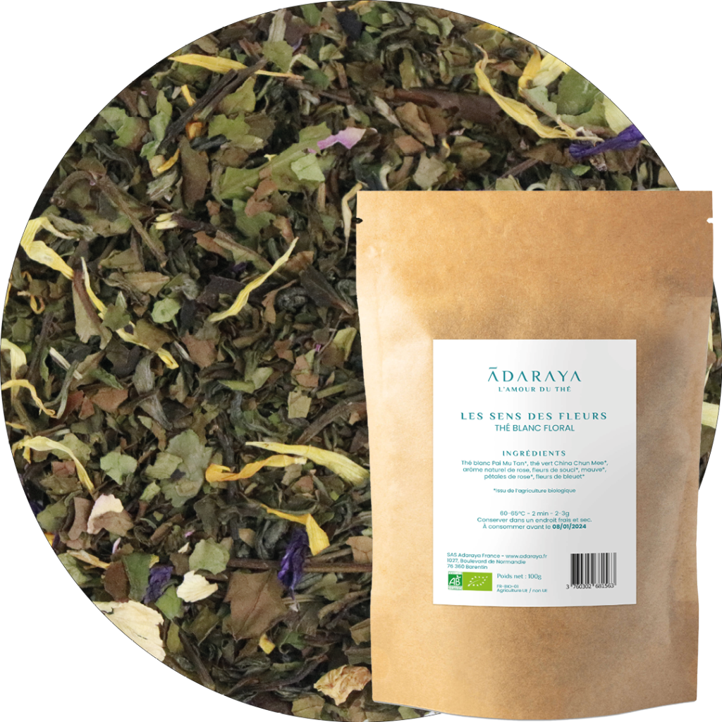 ADARAYA - Wholesale Loose Tea - Organic white tea Les Sens des Fleurs0