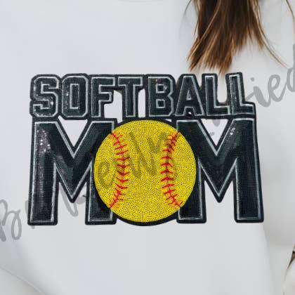 Brazenly Envied - Wholesale Patch - Softball Mom Patch |Softball Sequins Patch |Sports Patch| 0