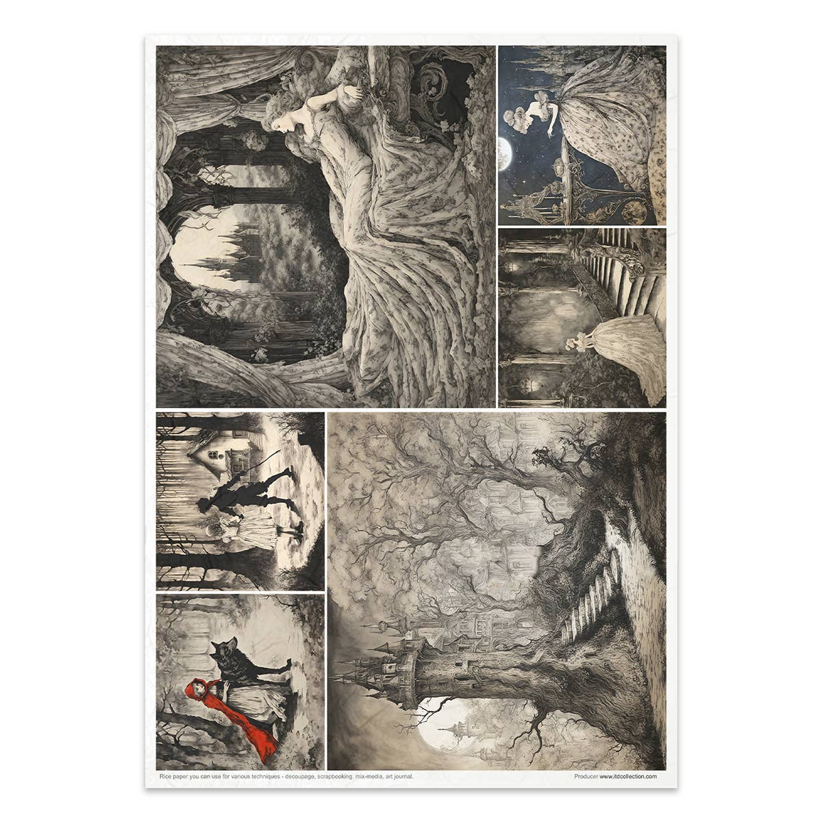 ITD Collection - Vente Matériels de bricolage - RP080 - Set Créatif de Papier de Riz - 11 feuilles format A4 (21 x 29,7 cm)9