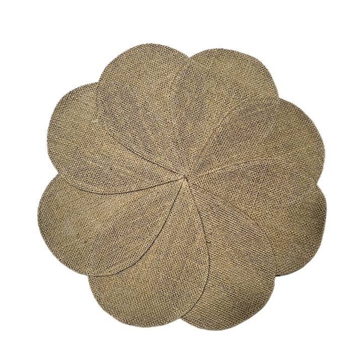 Natural jute round placemat set D38cm for wholesale by Opjet Paris