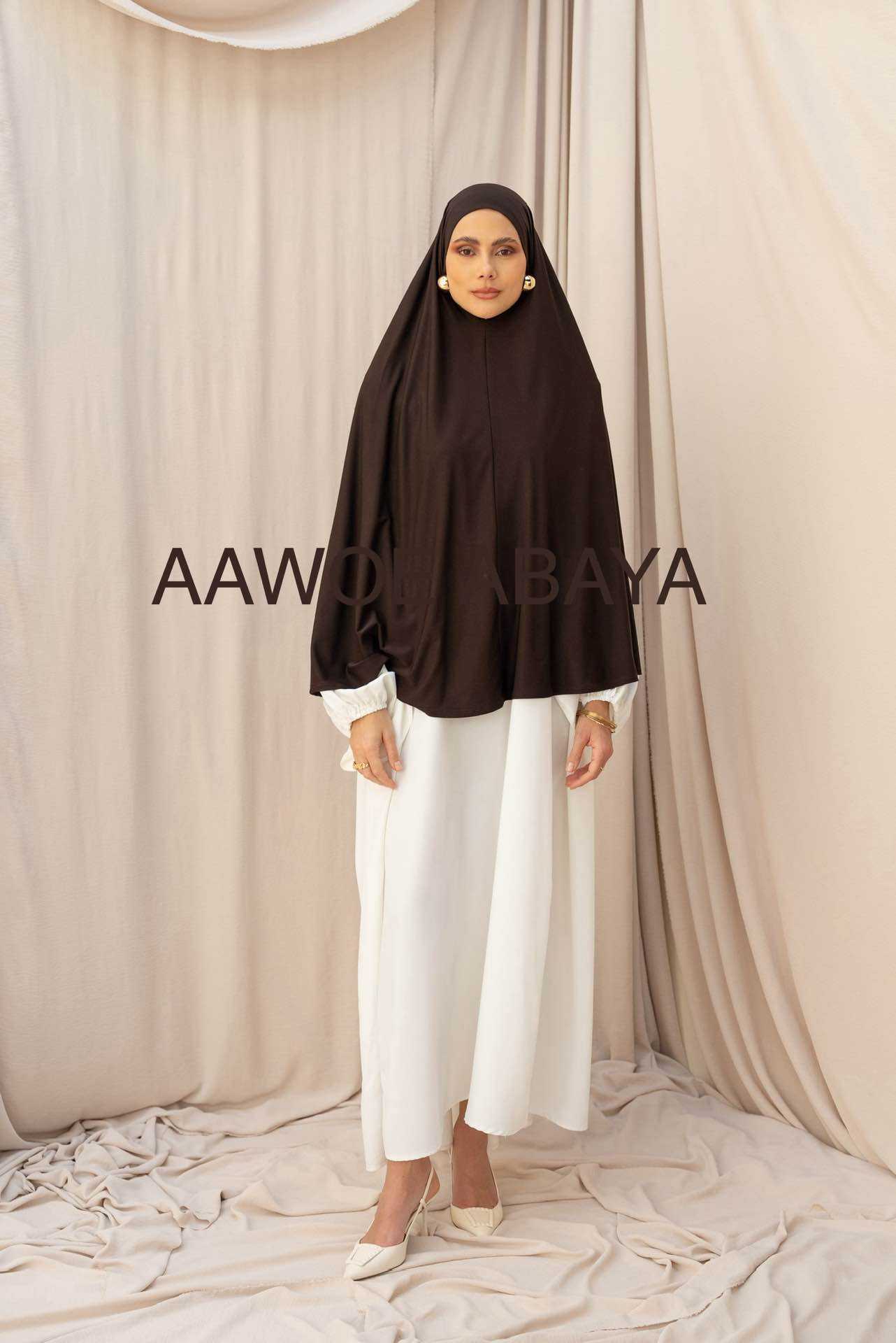 Aawoe Abaya - Wholesale Hijab - Dames - Elegante khimar met lange mouwen - 2418-KH12