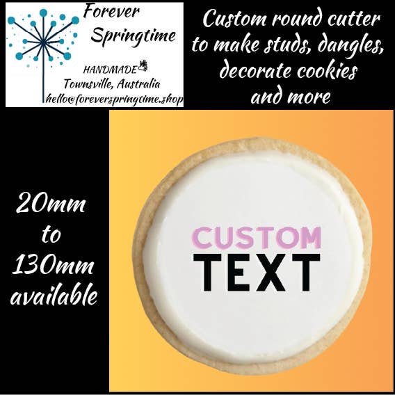 Anpassad rund skärare och präglingsstämpel för wholesale av Forever Springtime