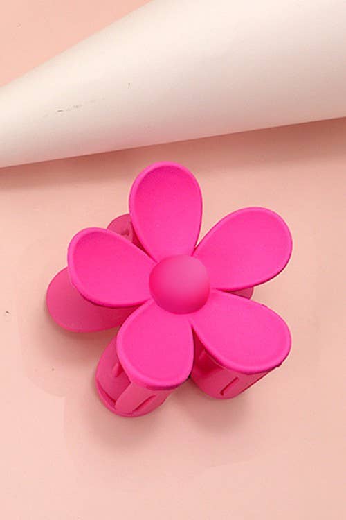 JOSSLYN by wall to wall - Wholesale Hair Clip - Women's - OVERSIZE MATTE FLOWER HAIR CLAW CLIPS | 40H4593