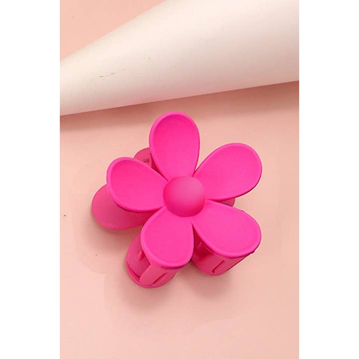JOSSLYN by wall to wall - Wholesale Hair Clip - Women's - OVERSIZE MATTE FLOWER HAIR CLAW CLIPS | 40H4593