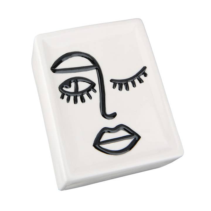 Visage Rectangular Soap Dish H.2,5 Cm for wholesale by Gilde Handwerk Macrander GmbH & Co. KG