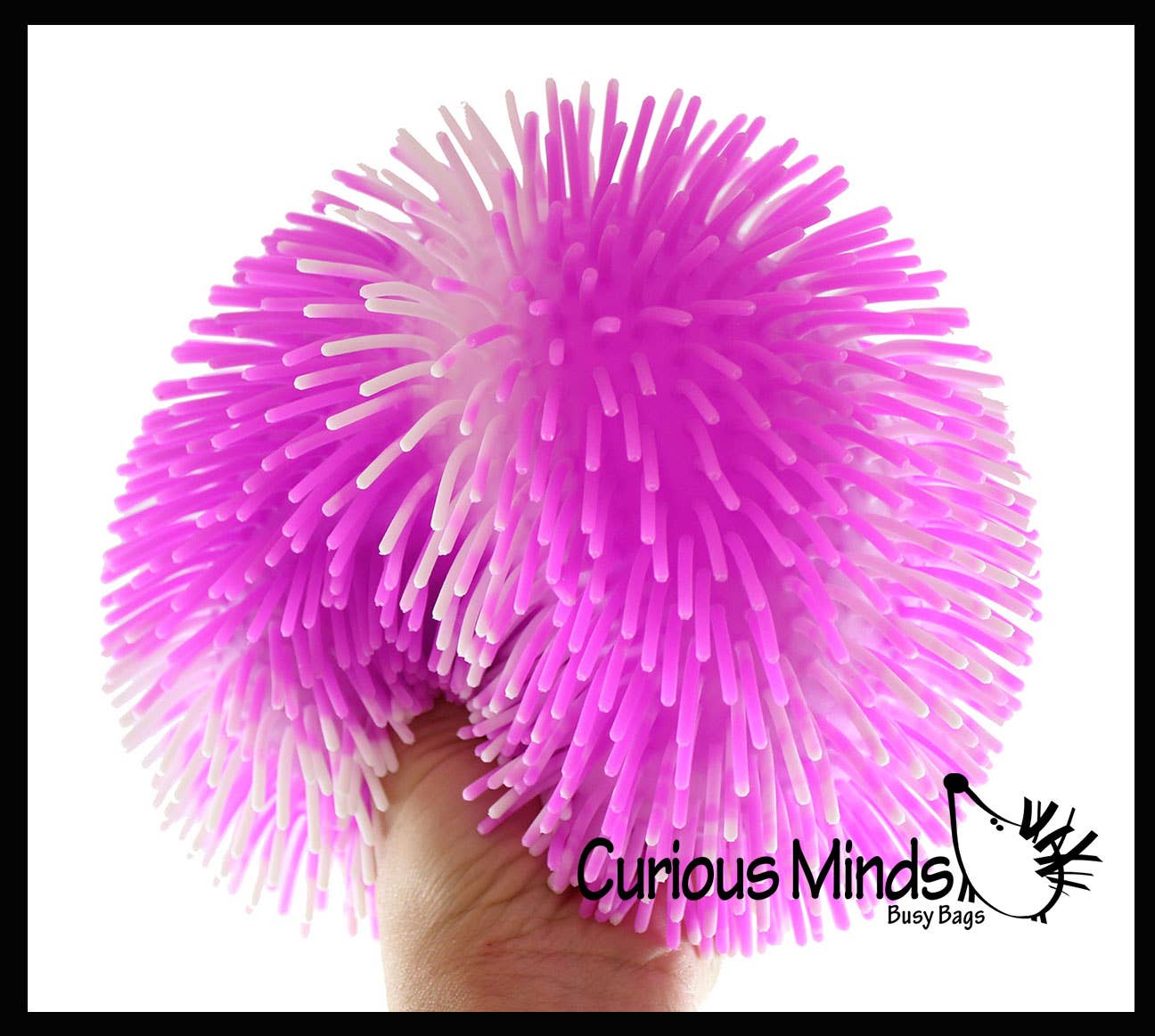 Curious Minds Toys - Vente Fidget/jouet anti-stress – enfant - Boule à capuche Jumbo à 11 rayures multicolores Tie Dye Swirl de 8 po -8