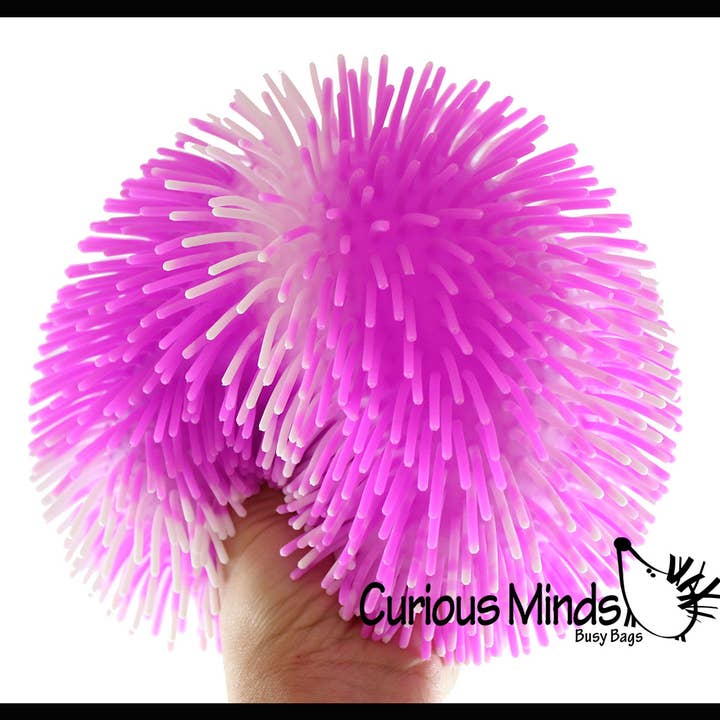 Curious Minds Toys - Wholesale Fidget Toy - Kids - 1Striped Multi-Color Tie Dye Swirl Jumbo 8" Puffer Ball -8