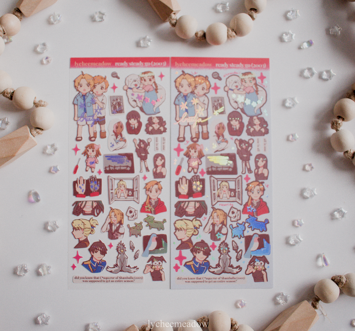 Lycheemeadow - Wholesale Sticker - FMA 2003 Holographic Sticker Sheet9