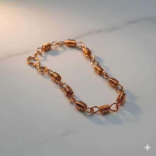 Handmade Copper Wire Wrapped Chain Bracelet – Unisex Rustic Jewelry for wholesale by Bead And Beam