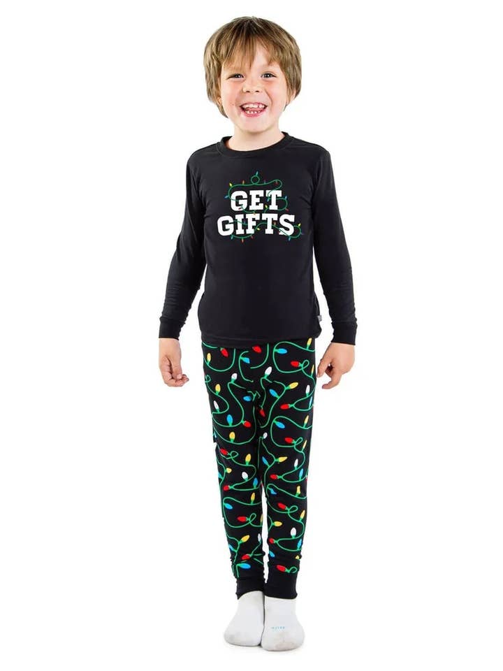 Get Gifts Youth Pajama Set - Kid's Christmas PJs for wholesale by Tipsy Elves
