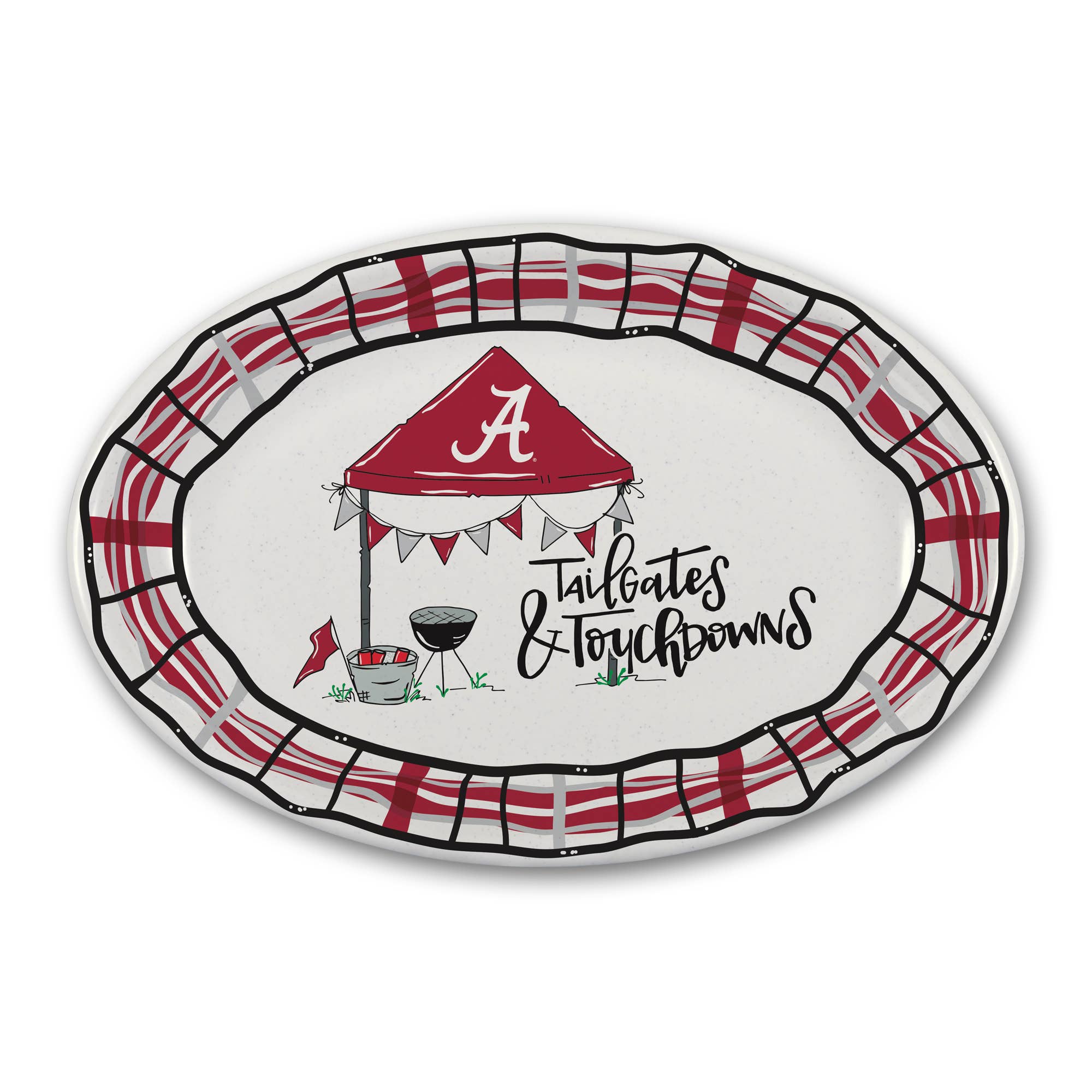 MAGNOLIA LANE - Wholesale Serving Tray - AL BBQ - Oval0