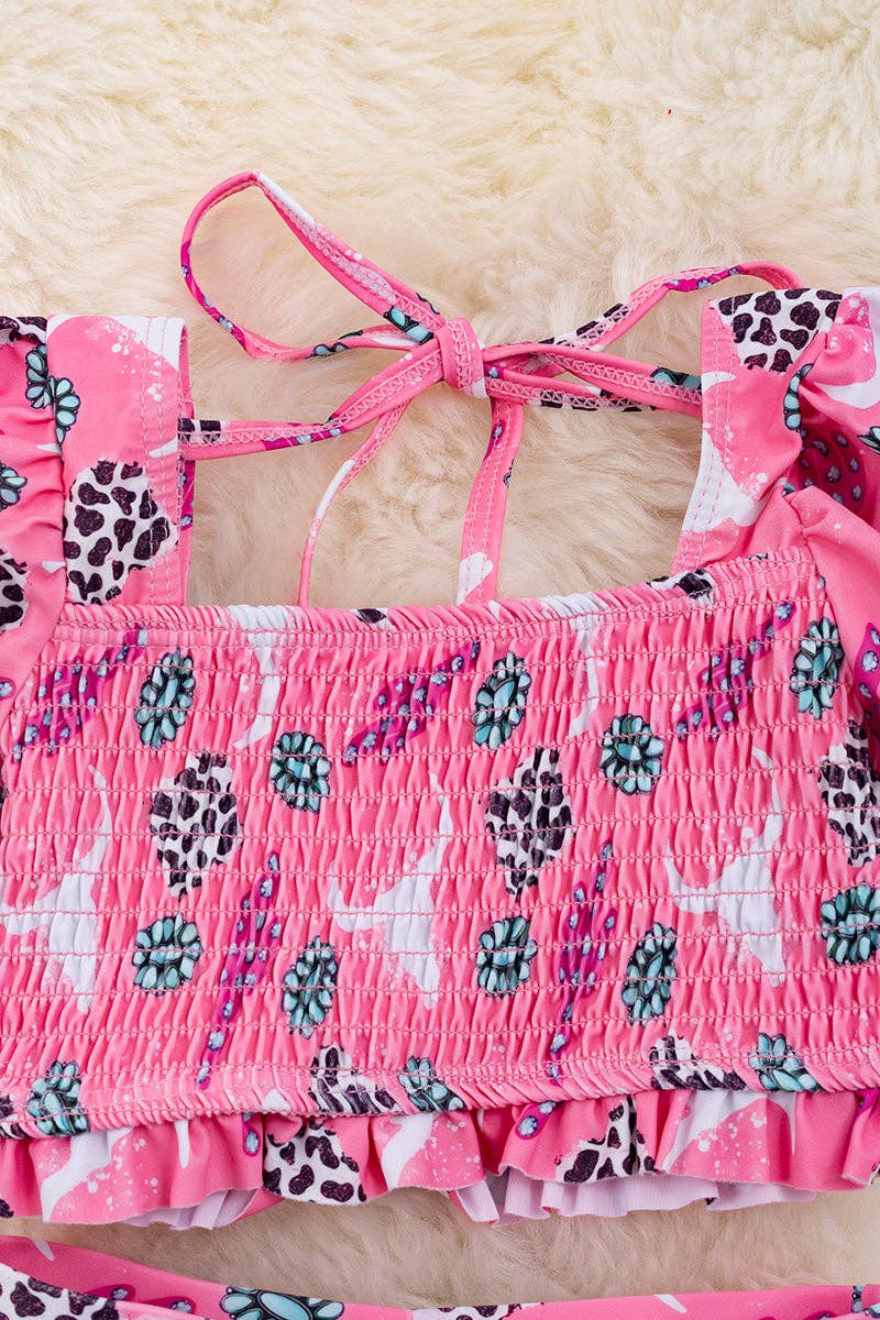 Kids Charm Online - Vente Bikini – enfant - Concho & cactus Ensemble de bain smocké SWG25144003 SOL1