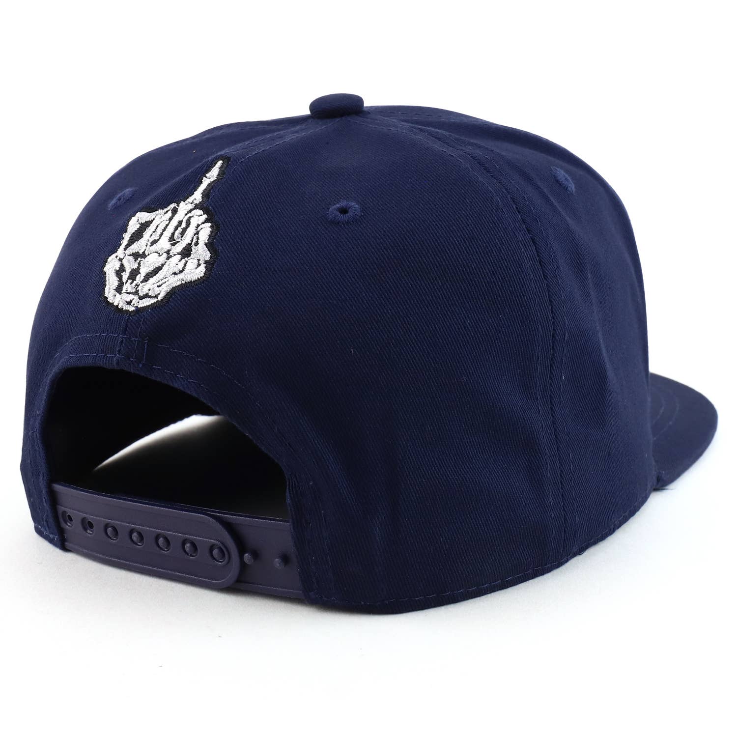 Trendy Apparel Shop – Boné - Unissexo por atacado – Boné Snapback Flatbill Bordado Esqueleto14