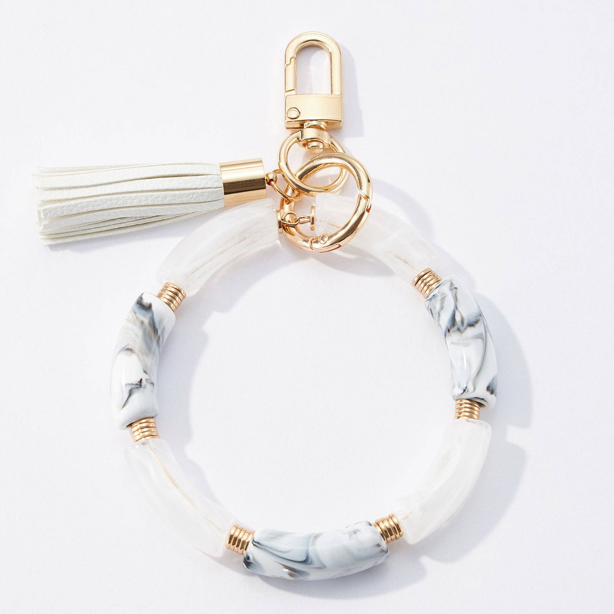 Frem – wholesale Keychain – Women's – Two Tone Resin Wristlet Keychains with Tassel7