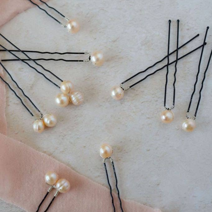 Ivory Pearl Pins Set of 9 for wholesale by Alexandra Bespoke