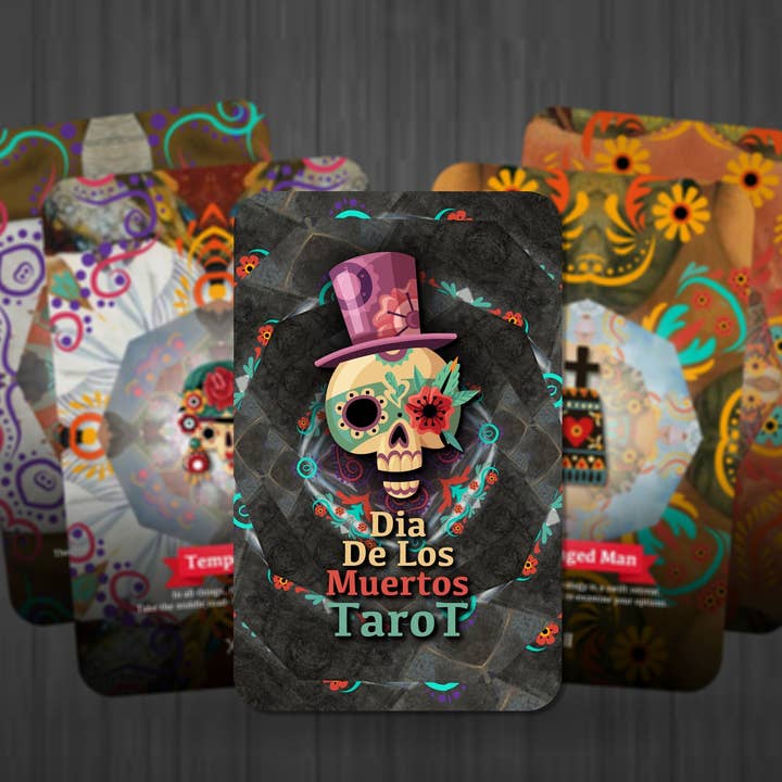 Dia De Los Muertos Tarot - Große Arkana - Der Tag der Toten Tarot - Tarot-Deck - Wahrsagerei - Divinationswerkzeuge - Illustrierte Karten für den Großhandel von Ibiza Tarot USA