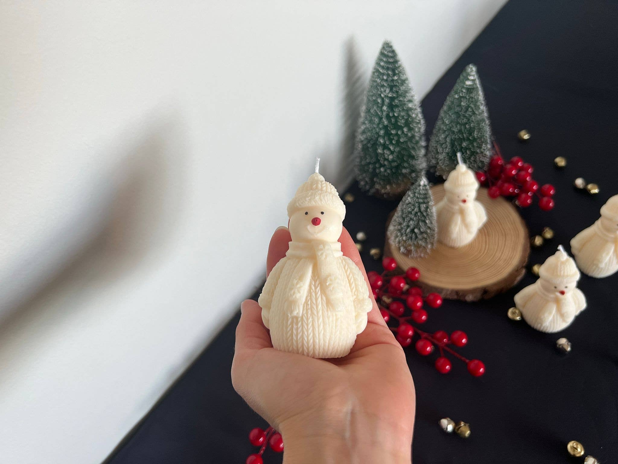 Kaze Creation Studio – wholesale Pelarljus – snögubbe ljus1