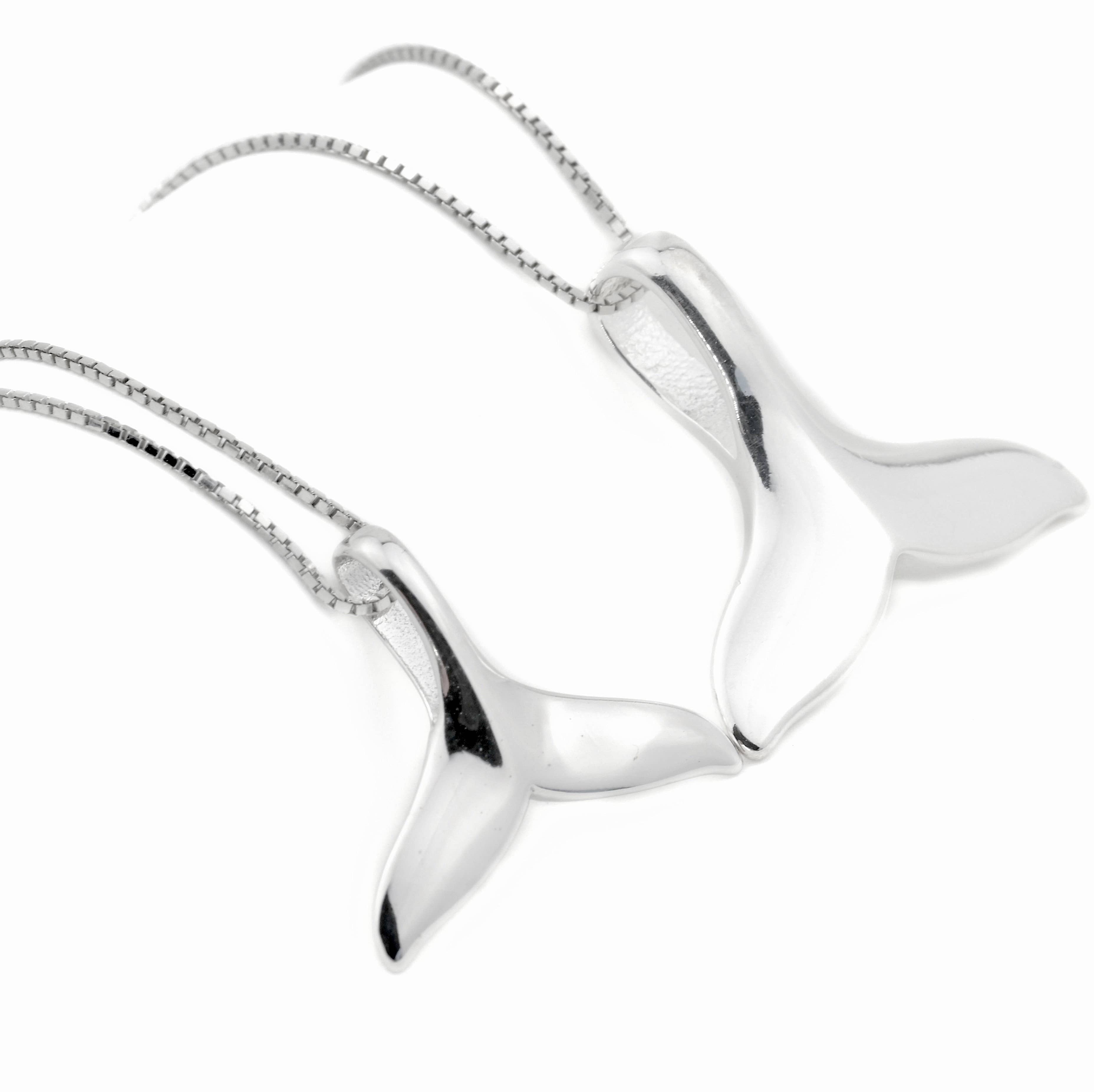 Blueyejewelry - Vente Colliers à pendentif - Collier en forme de queue de baleine - Pendentif sirène en argent sterling 925 8