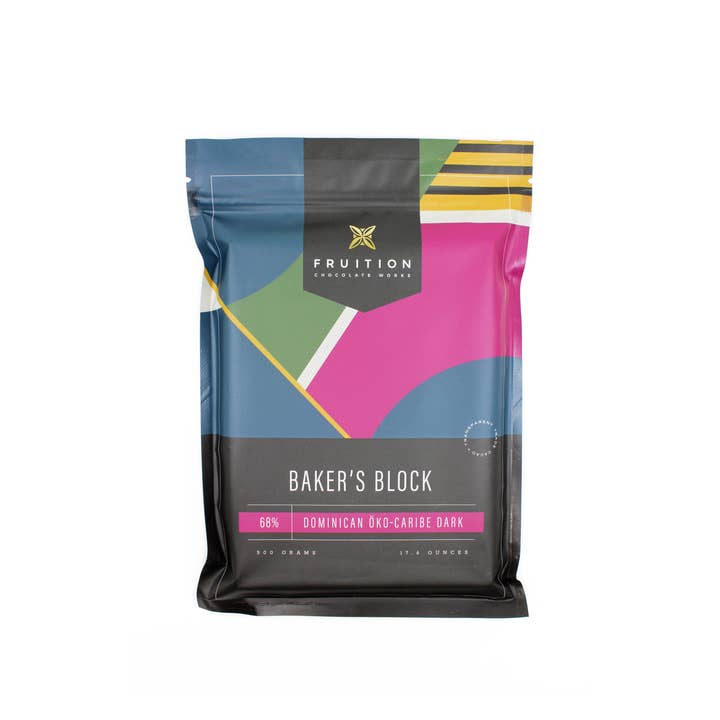 Fruition Chocolate Works – wholesale Chocolate bar – Baker's Block - 68% Dark Chocolate Couverture