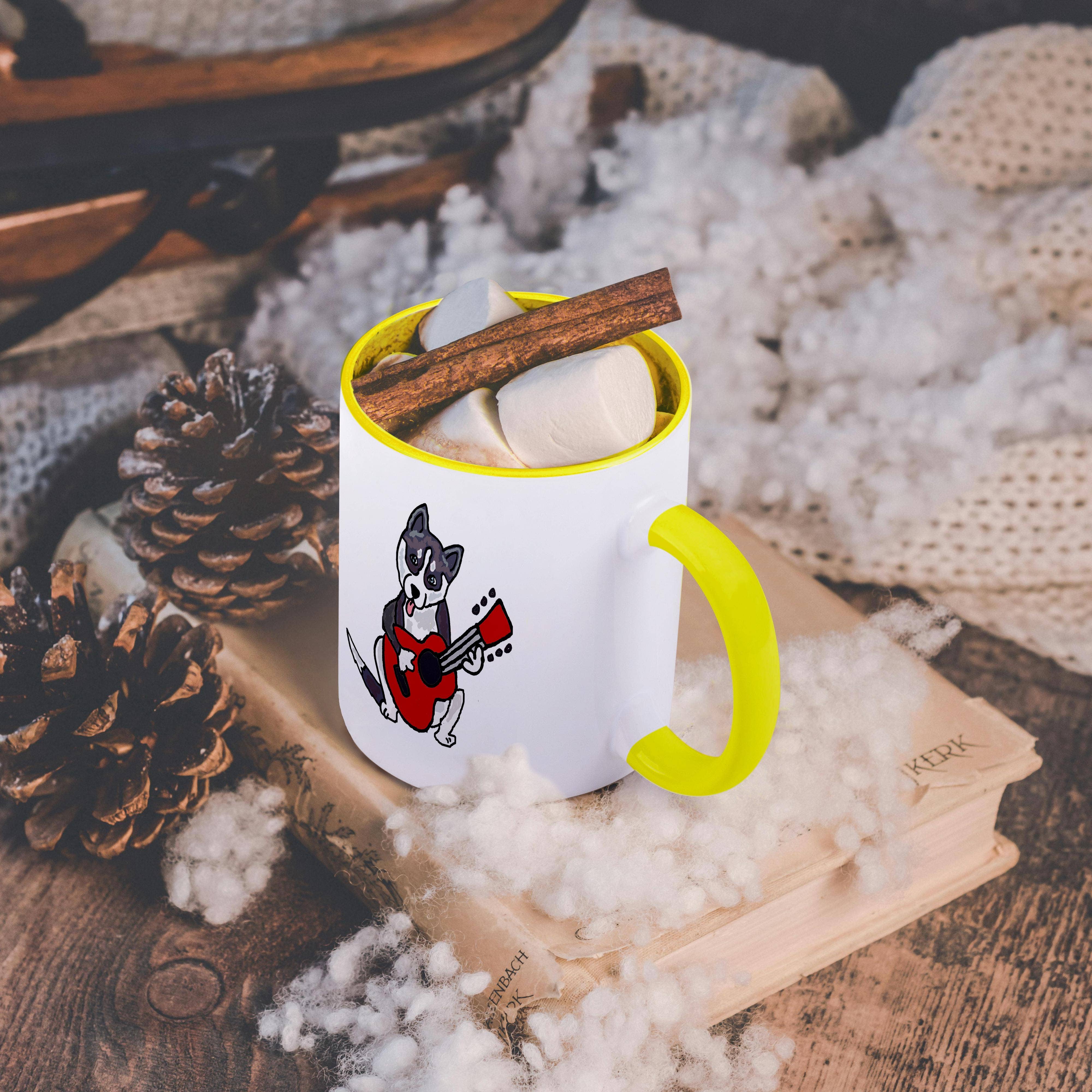 3dRose - Wholesale Koffiemok - 3dRose, Grappige Schattige Grijze Siberische Husky die Gitaar Speelt, Mok5