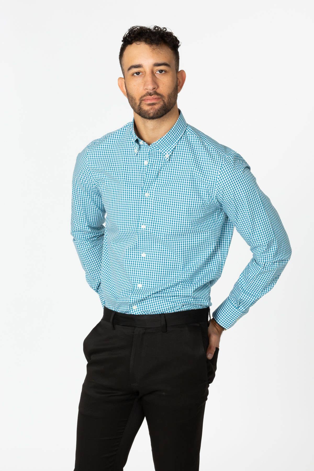 BLUE AGE - Wholesale Button Down Shirt - Men's - Men Dress Long Sleeve Shirts2