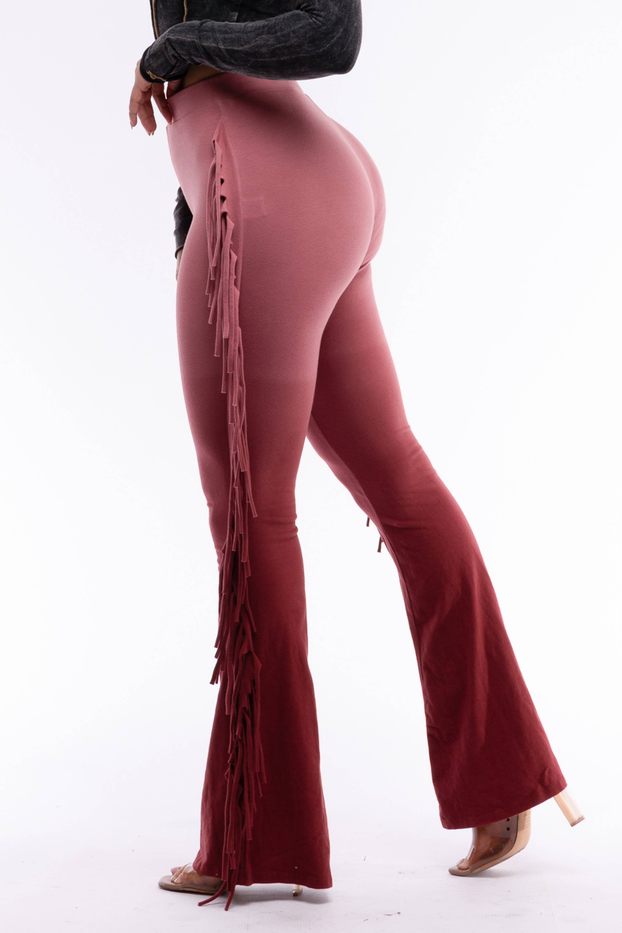 K Too - Vendita all'ingrosso Pantalone - Donna - Pantaloni svasati PLUS SIZE con frange lavabili a immersione7