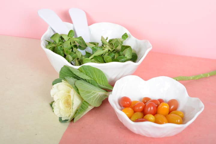 AULICA - Wholesale Serve Bowl - White Melamine Salad Bowl 26X26X8Cm