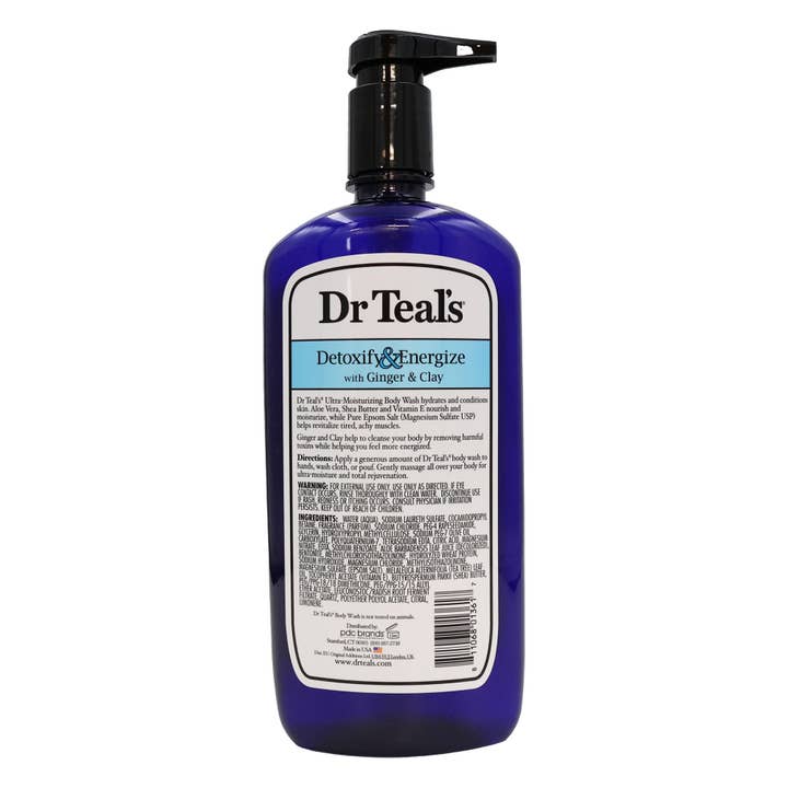 KT Supply - Wholesale Body Wash/Shower Gel - Dr Teals Epsom Salt Body Wash Detoxify Energize 24 Oz.