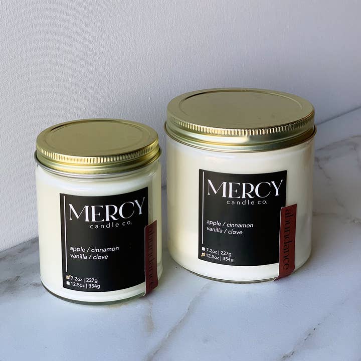 Abundance Signature Candle for wholesale by Mercy Candle Co.