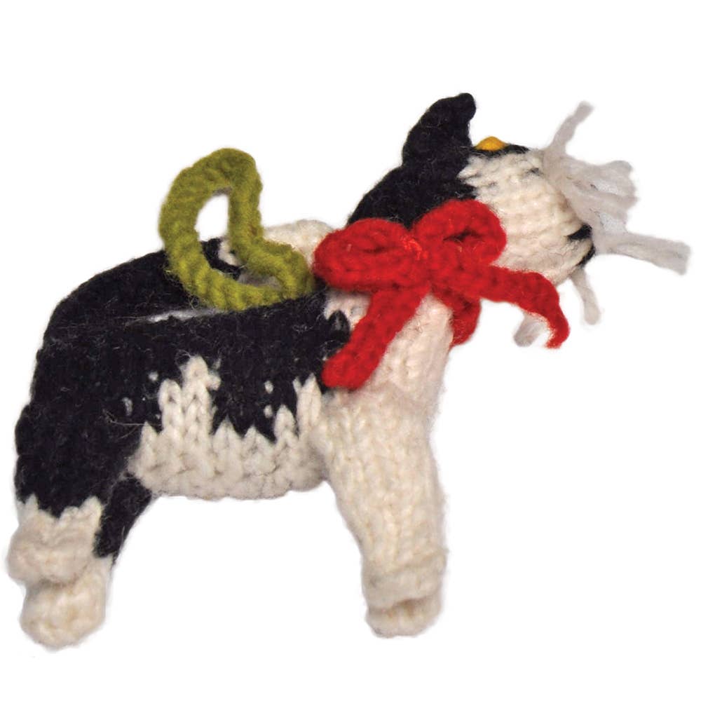 CHILLY DOG LLC – wholesale Juldekoration – Svart och vit katt prydnad1