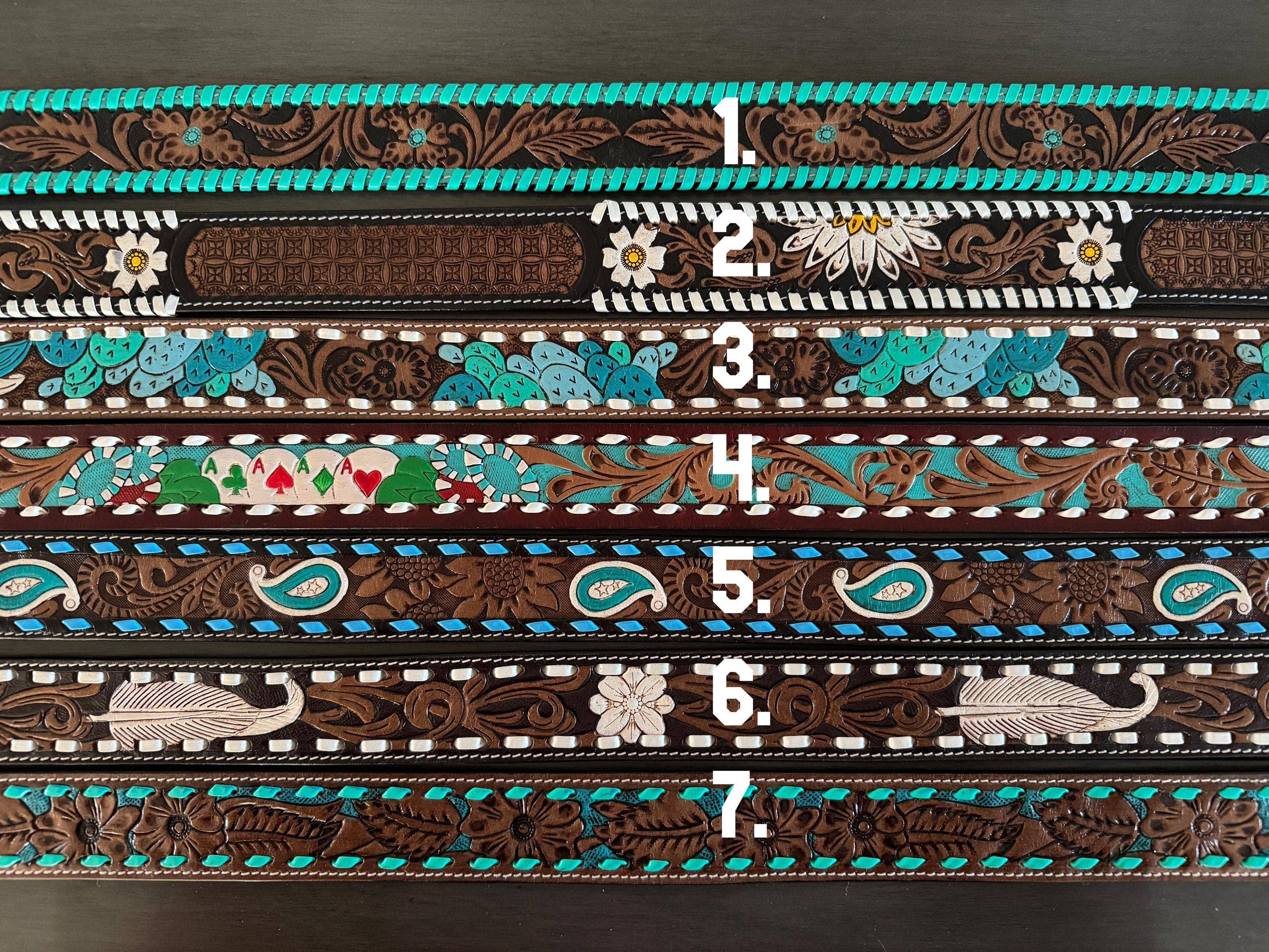 Double B Wild Rags – Engroshandel Taskerem - Dame – Vestlig taske skulderrem i præget koskindslæder fra Double B Wild Rags2