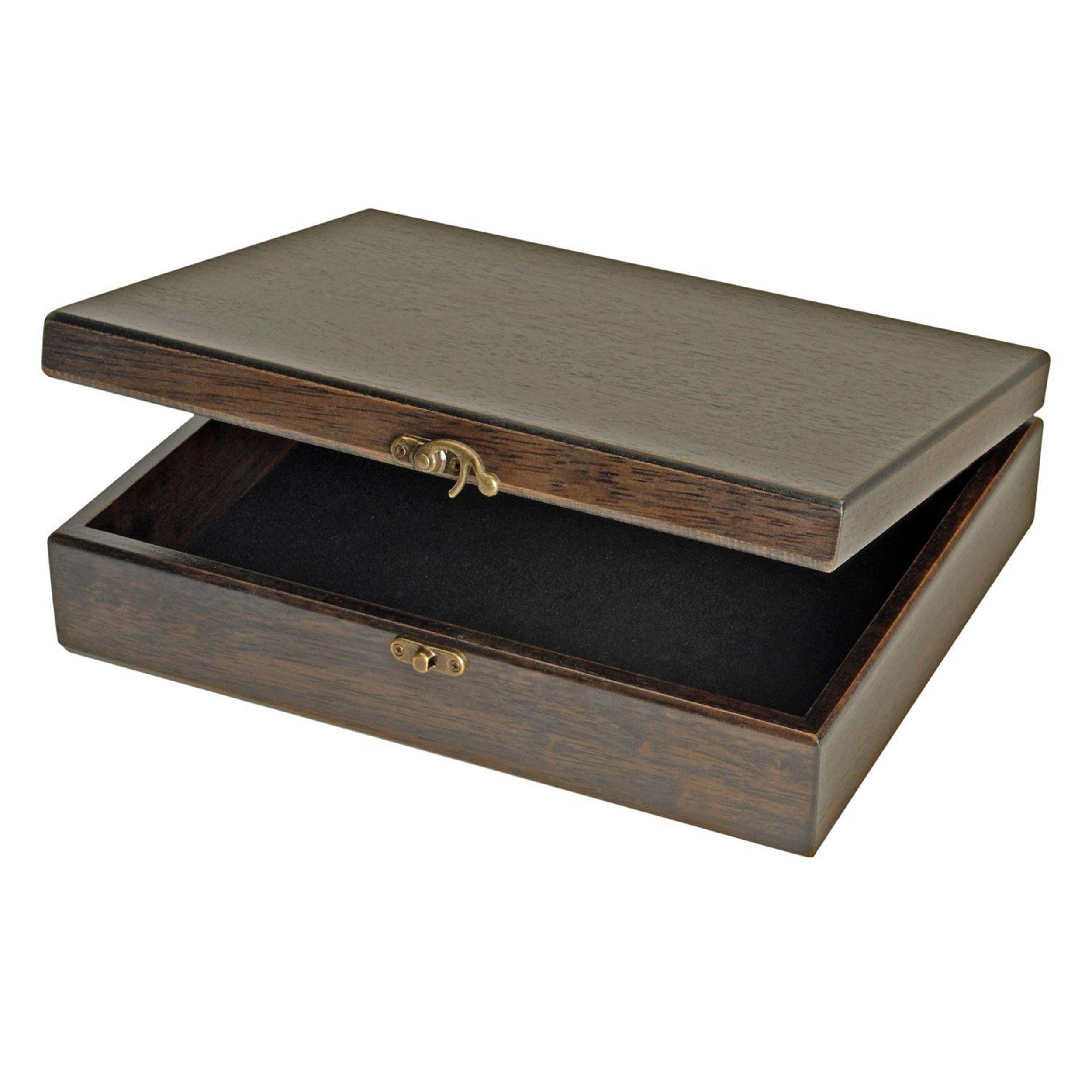 Wood Expressions - Wholesale Decorative Box - Old World Wooden Treasure Box with Brass Latch32