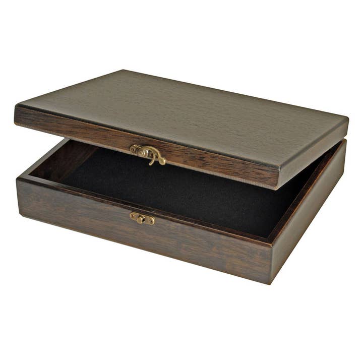 Wood Expressions - Wholesale Decorative Box - Old World Wooden Treasure Box with Brass Latch32