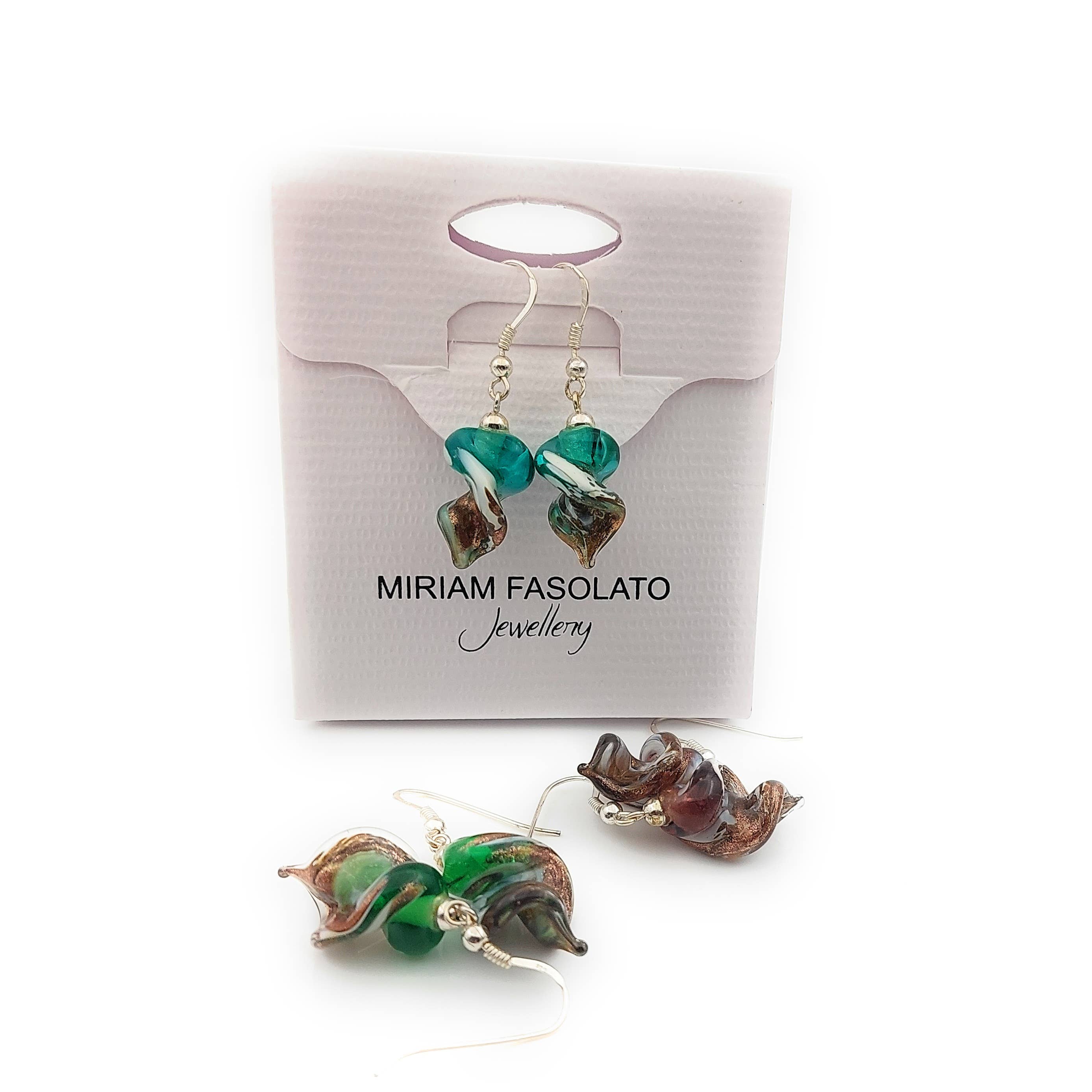 Miriam Fasolato - Wholesale Dangle Earrings - Murano glass and 925 silver drop earrings1