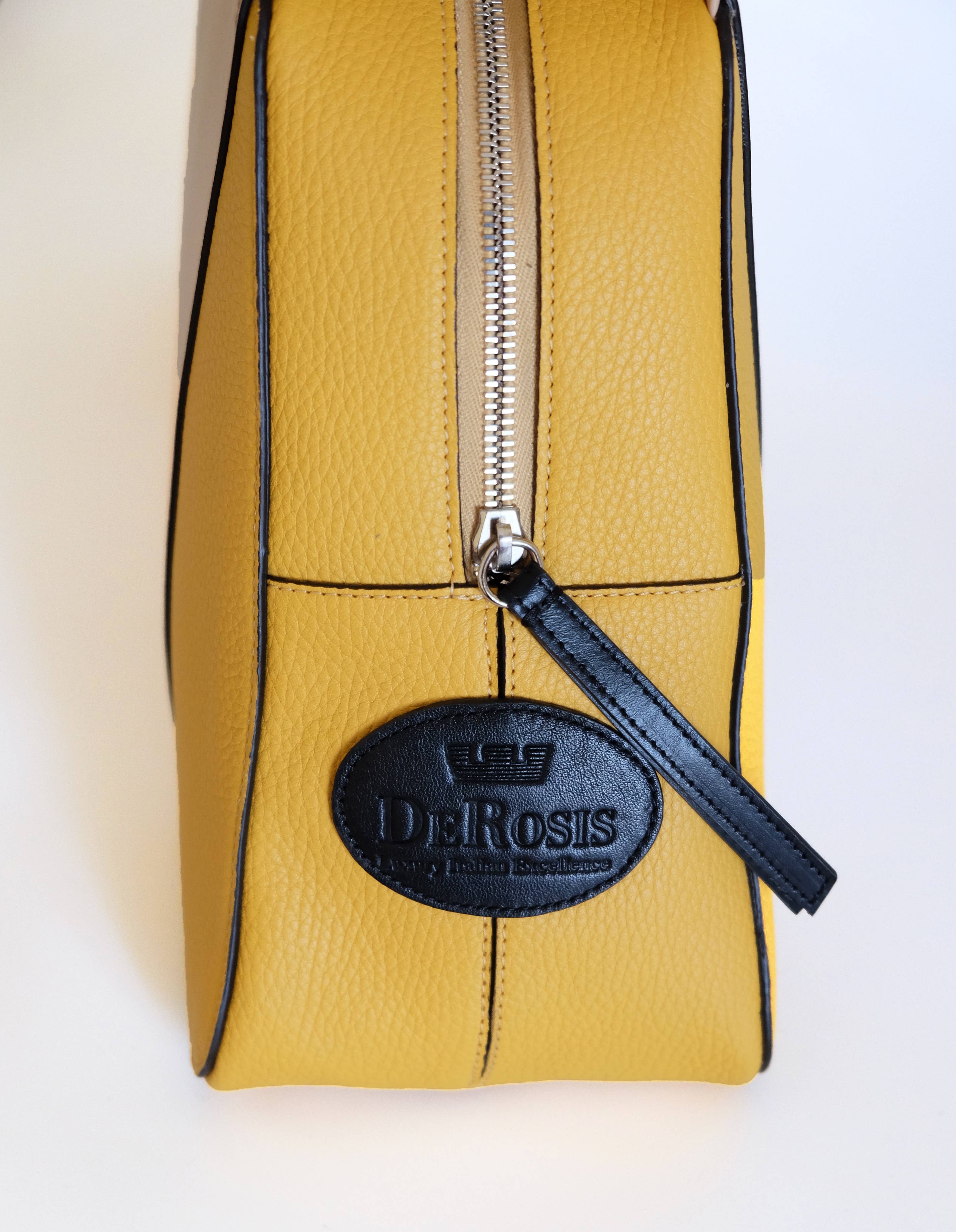 DeRosis – Großhandel Henkeltasche – Damen – ELENA Ledertasche aus glattem Kalbsleder mit Malevich-Design5